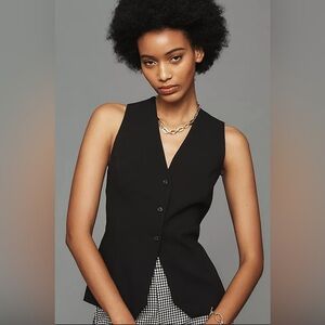 Anthropologie Black Sleeveless Top